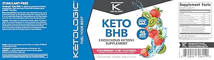 KetoLogic Keto BHB Powder – Exogenous Ketone Supplement with goBHB Salts – 30 Servings