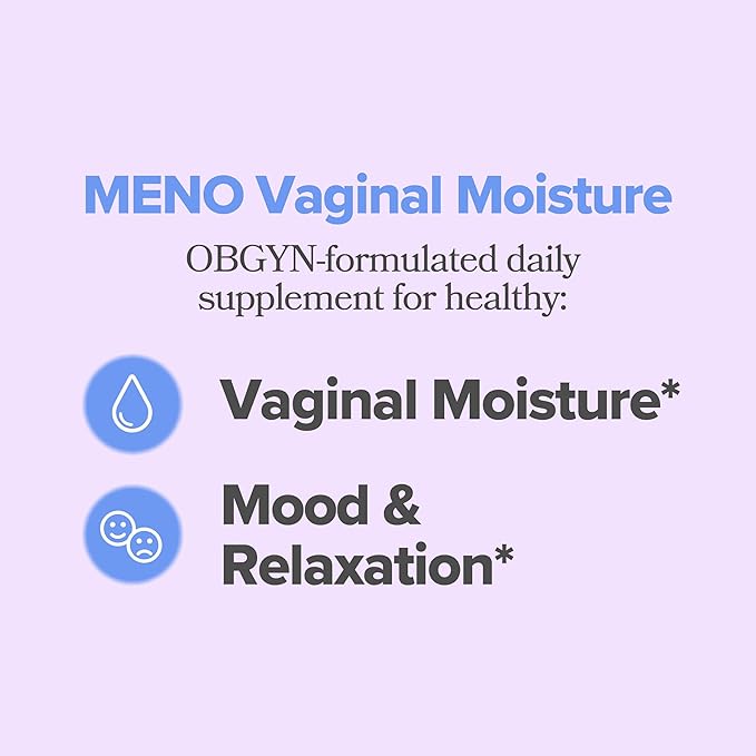 MENO Vaginal Moisture Support Capsules – 30 Servings – Vegan, Hormone-Free, Gluten-Free, Non-GMO