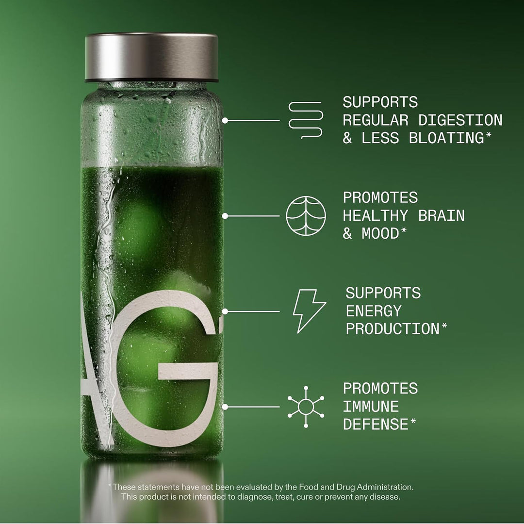 AG1 Next Gen Greens Powder | Advanced Multinutrient Superfood Blend | Vegan, Gluten Free & Keto Friendly | 83 Vitamins & Botanicals