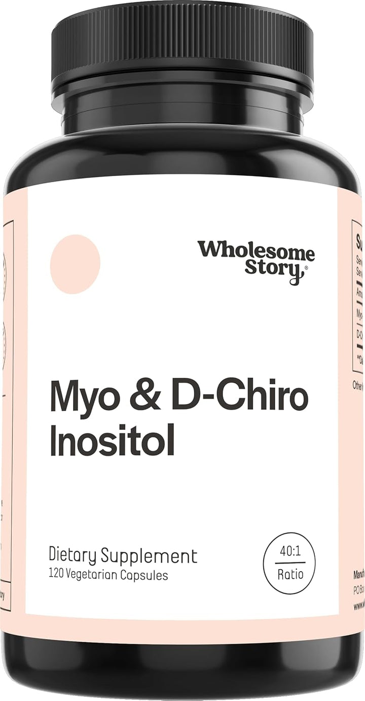 Wholesome Story Myo-Inositol & D-Chiro Inositol Supplement for Women, 120 Capsules