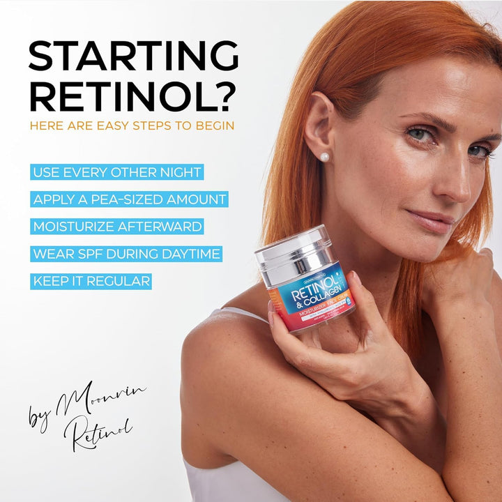Moonrin Cosmetics Retinol 1% & Hyaluronic Acid Anti-Aging Face Cream - 55ml / 1.85 oz