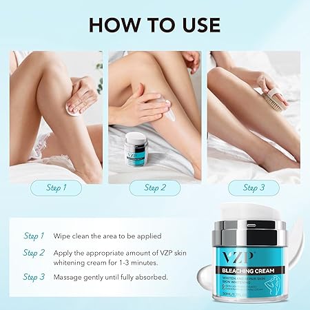 VZP Skin Brightening Cream for Dark Spots & Uneven Tone 50ml – For Face, Underarms, Knees & Bikini Area