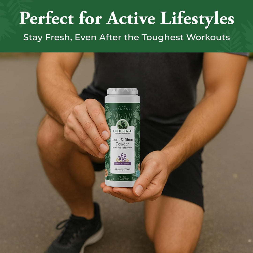 FOOT SENSE All Natural Foot & Shoe Powder, Disinfects & Deodorizes