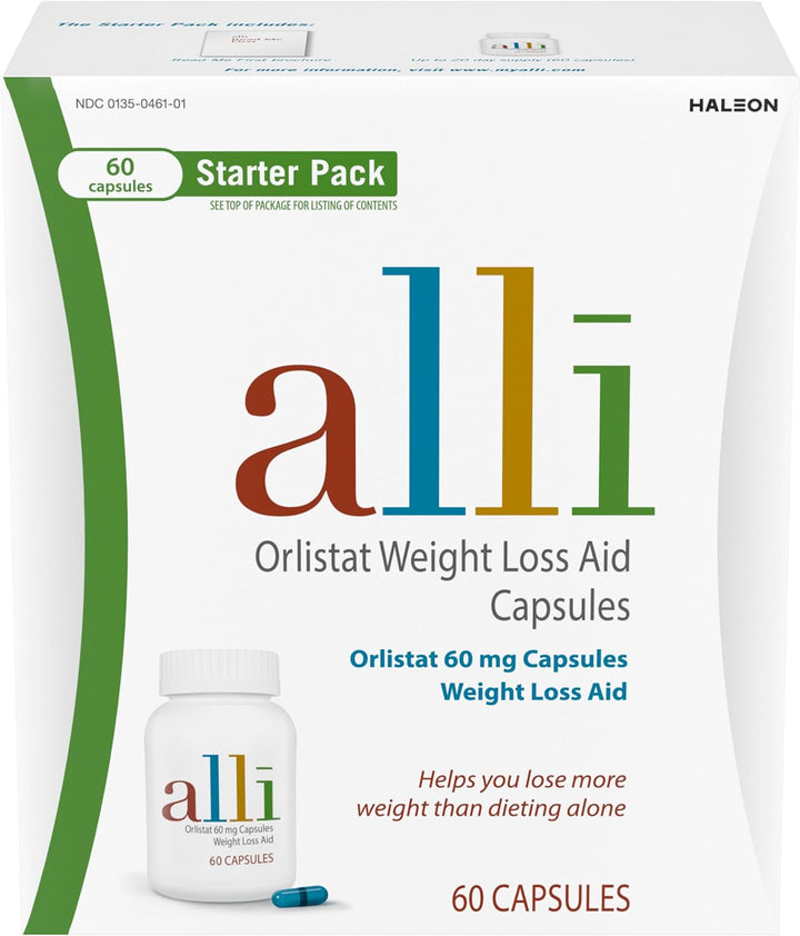 alli Orlistat 60mg Capsules Starter Pack – Weight Management Support, 60 Count