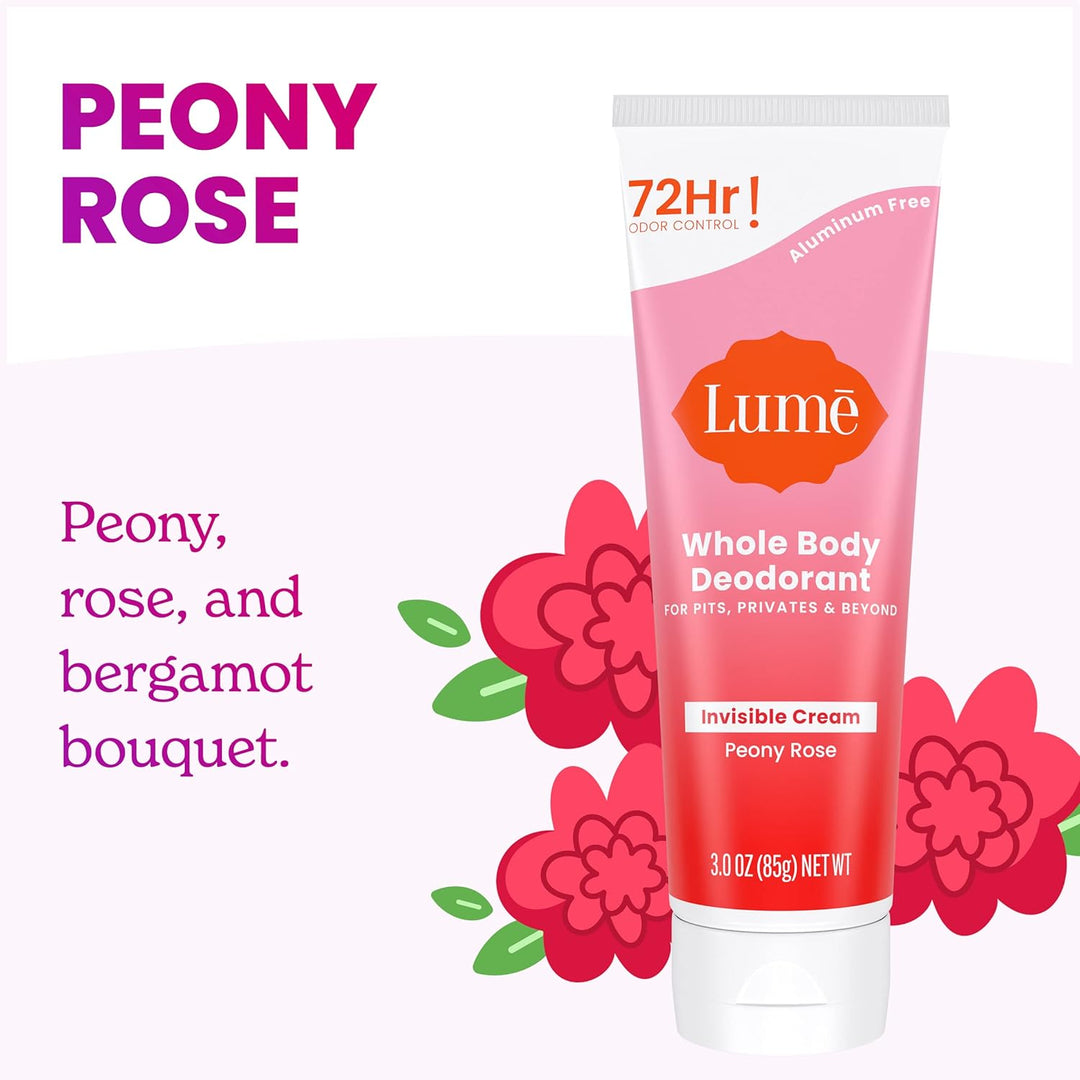 Lume Aluminum-Free Whole Body Deodorant Cream - 72hr Odor Defense 3 oz