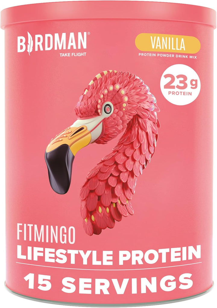 BIRDMAN Fitmingo Vegan Protein Powder Blueberry, 23g Plant Protein