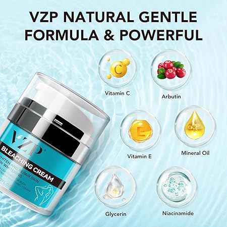 VZP Skin Brightening Cream for Dark Spots & Uneven Tone 50ml – For Face, Underarms, Knees & Bikini Area