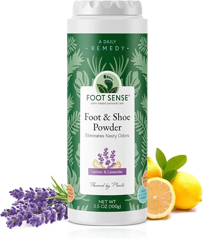 FOOT SENSE All Natural Foot & Shoe Powder, Disinfects & Deodorizes
