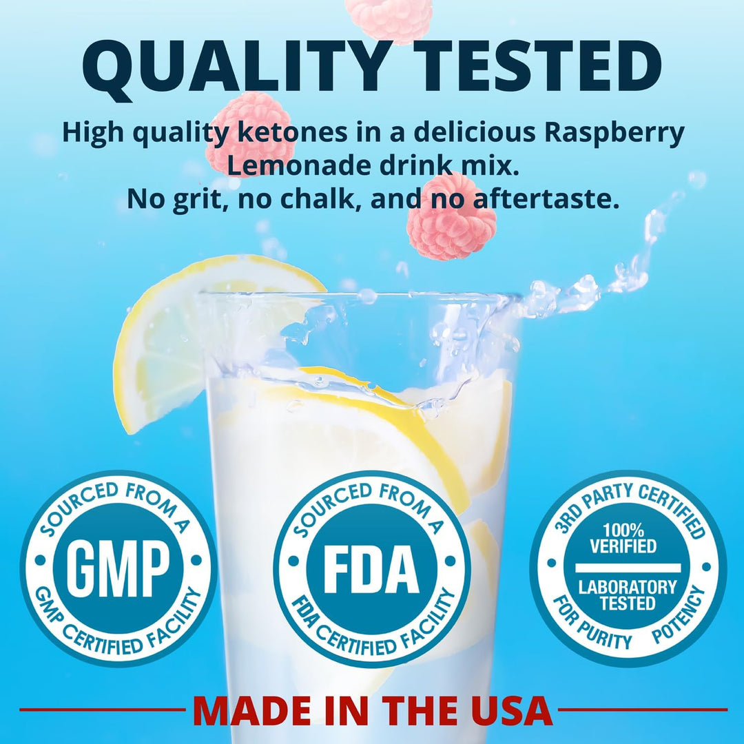 Dr. Boz – خليط مشروب BHB بنكهة عصير الليمون والتوت | 20 حصة | مسحوق منعش مستوحى من الكيتو | 272غ