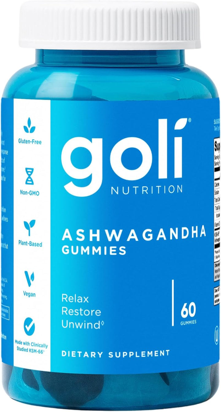 Goli Ashwa Gummies – 60 Count Mixed Berry Vegan Ashwagandha Supplement