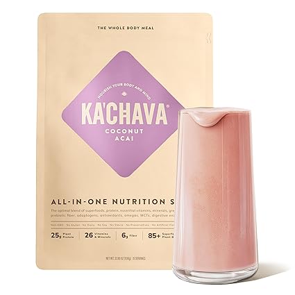 Ka’Chava Whole Body Meal Shake – Plant-Based Protein Powder with Superfoods & Greens – Vegan Meal Replacement with Probiotics & Enzymes