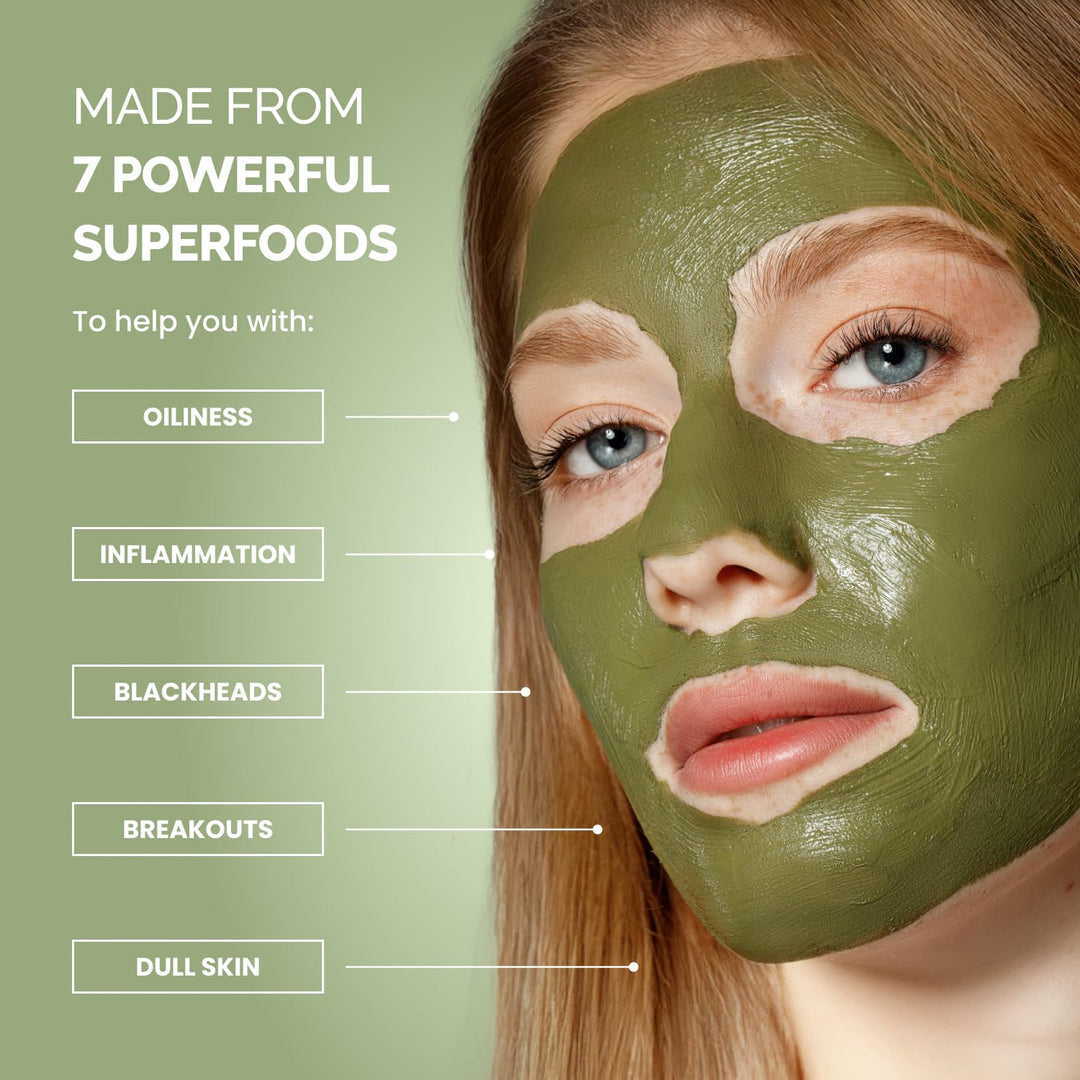Plantifique Korean Clay Mask | Hydrating Mud Mask with Avocado & Superfoods | Vegan & Dermatologist Tested | 100ml