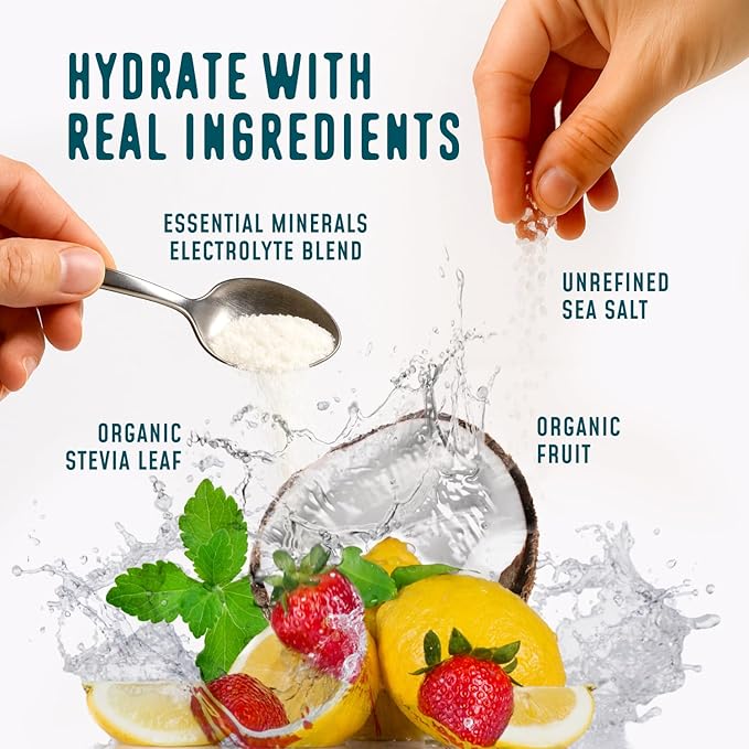 FlavCity Hydration Drink Mix | Real Fruit Electrolytes | No Added Sugar | 28 Pack