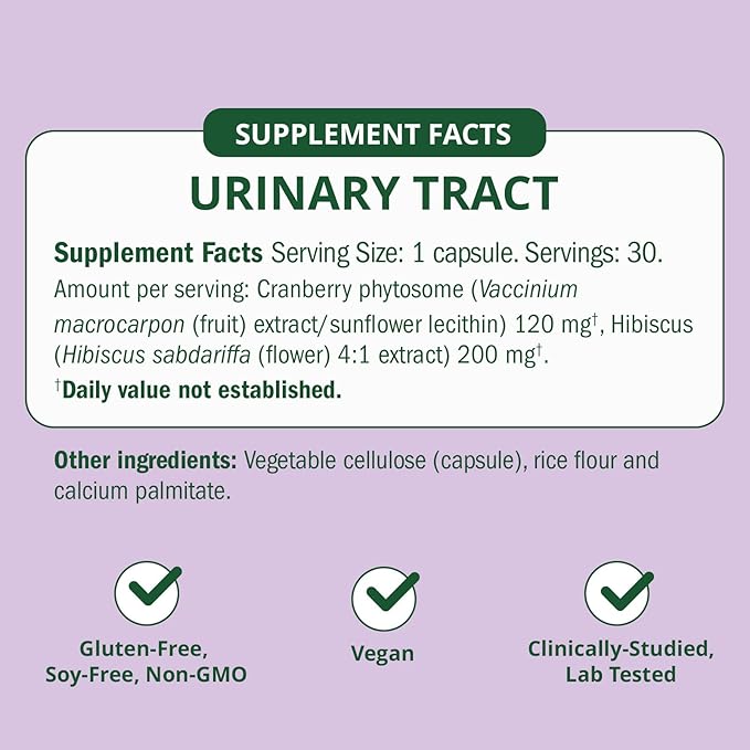 Semaine Urinary Tract Cleanse & Protect  | Cranberry & Hibiscus Supplement for Women