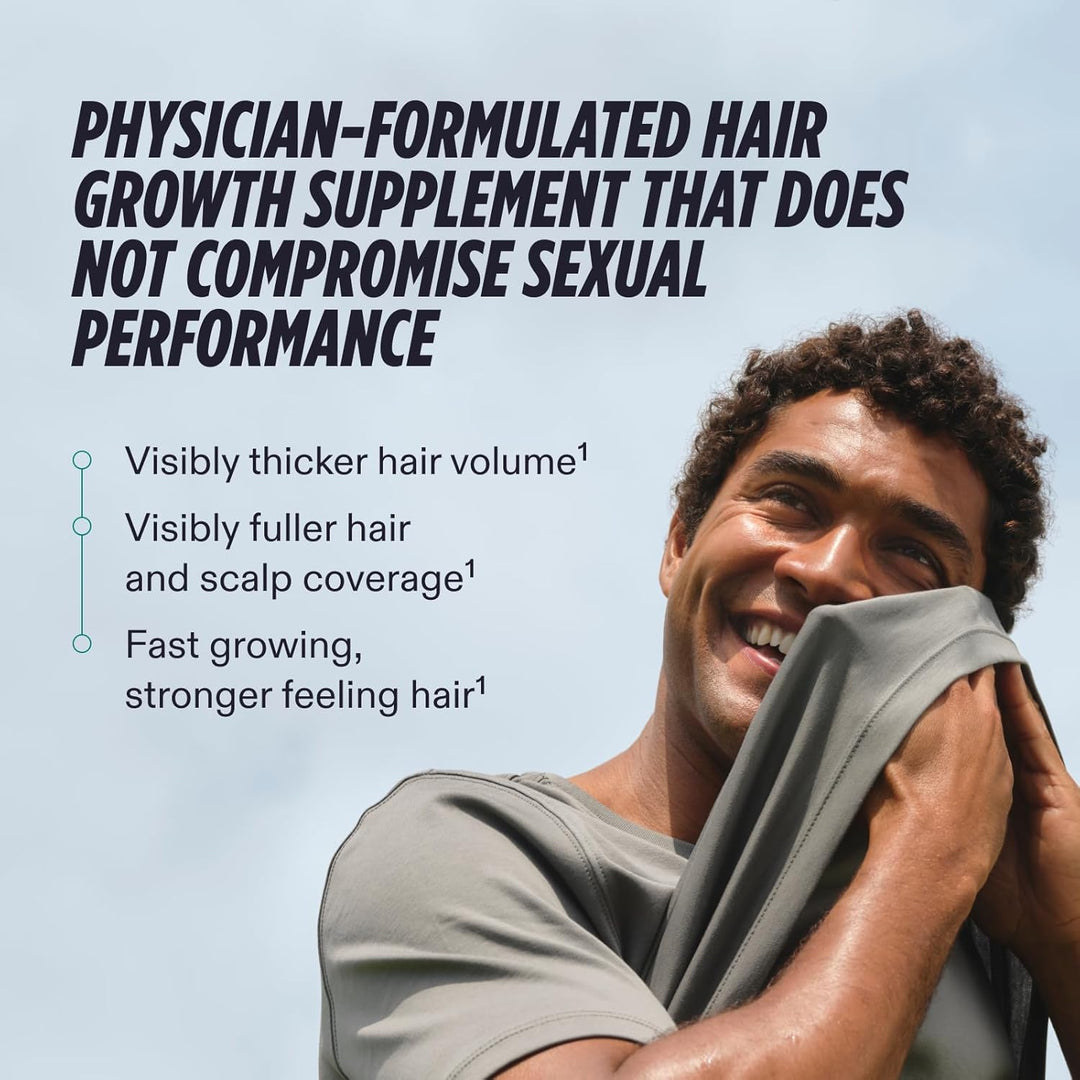 Nutrafol Men’s Hair Wellness Supplement – Supports Hair Strength & Scalp Health – 1 Month Supply (Refill Pouch)