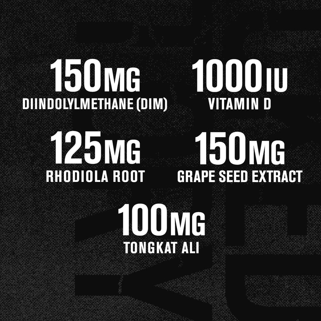 Jacked Factory Androsurge Estrogen Blocker & Vitality Supplement for Men, 120 Count