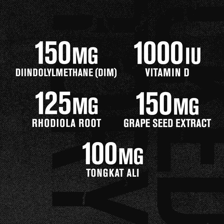 Jacked Factory Androsurge Estrogen Blocker & Vitality Supplement for Men, 120 Count