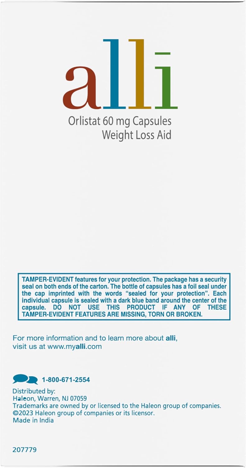 alli Orlistat 60mg Capsules Starter Pack – Weight Management Support, 60 Count