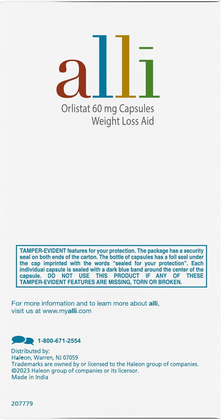 alli Orlistat 60mg Capsules Starter Pack – Weight Management Support, 60 Count
