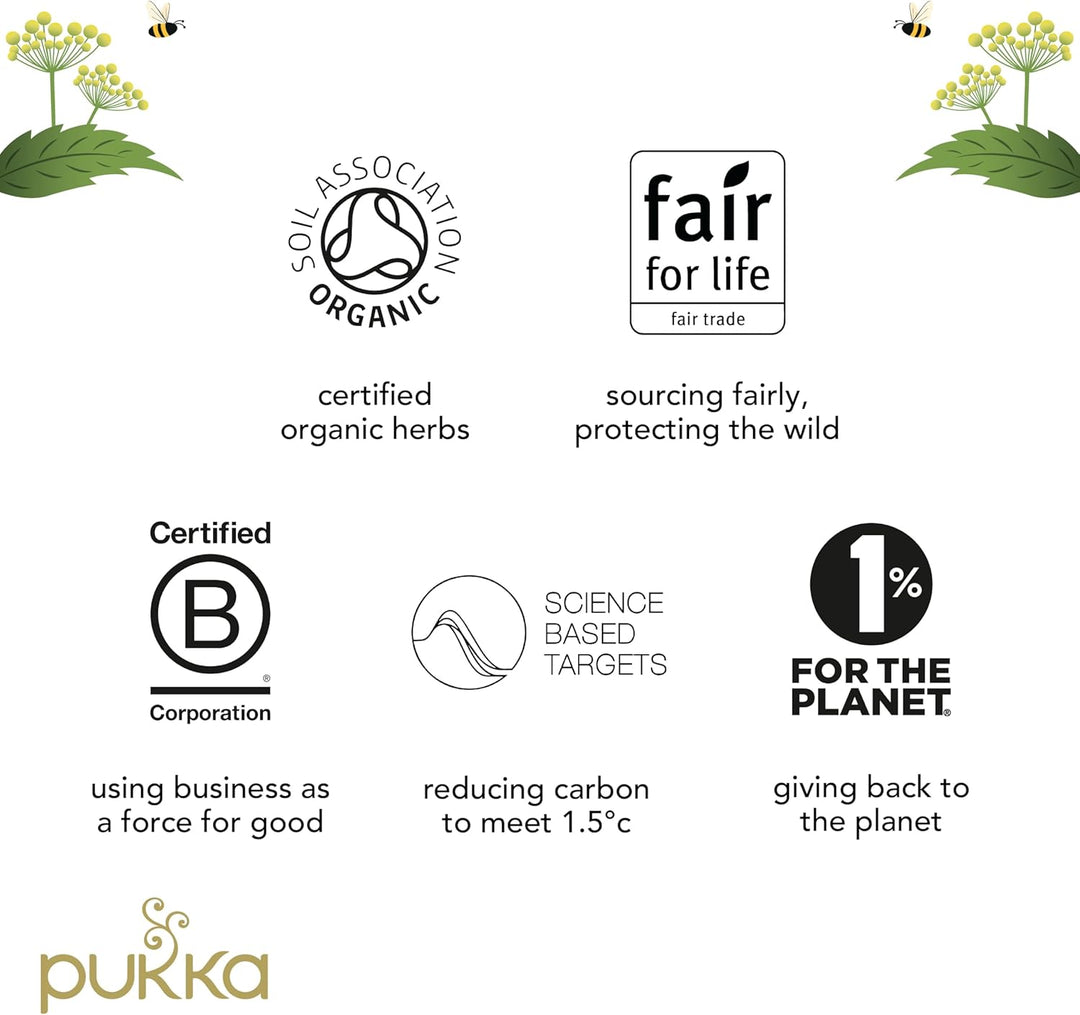 Pukka Herbs Three Ginger Organic Herbal Tea, 20 Tea Bags