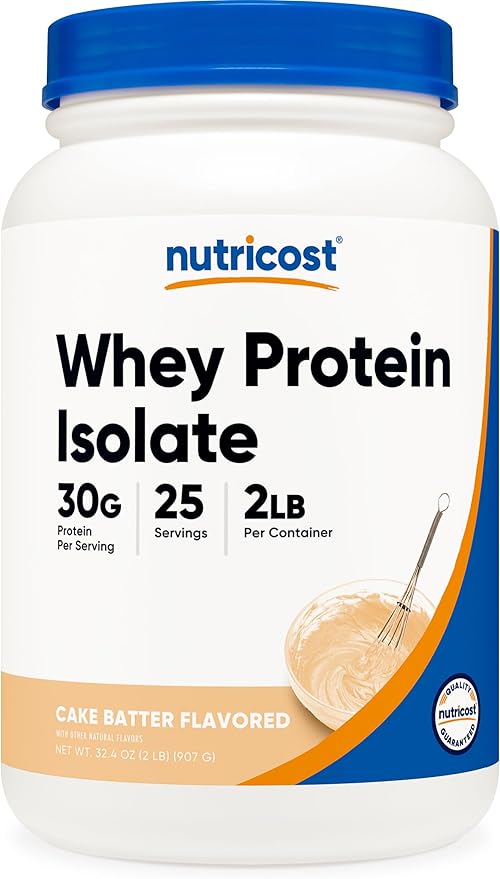 Nutricost Whey Protein Isolate, 2 lb, 25 Servings