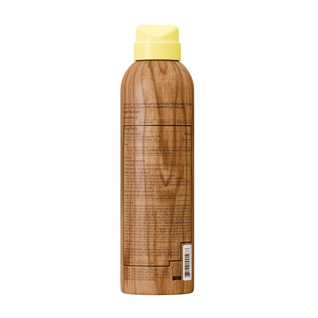 Sun Bum Original SPF 50 Sunscreen Body Spray, 177ml – Moisturizing UVA/UVB Protection with Vitamin E