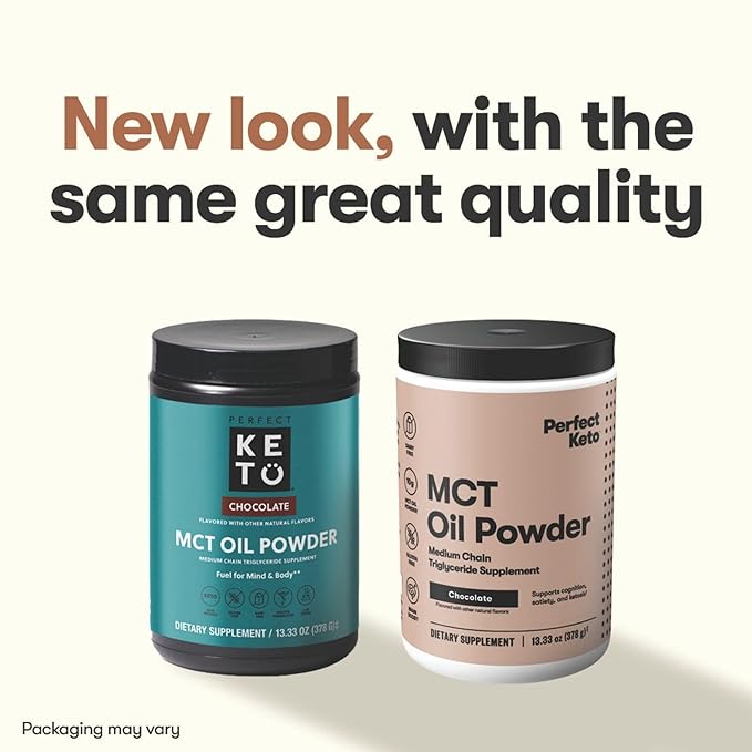 Perfect Keto MCT Oil Powder Dairy-Free Keto Coffee Creamer Gluten-Free Powder for Smoothies, Shakes & Low-Carb Recipes – 30 Servings