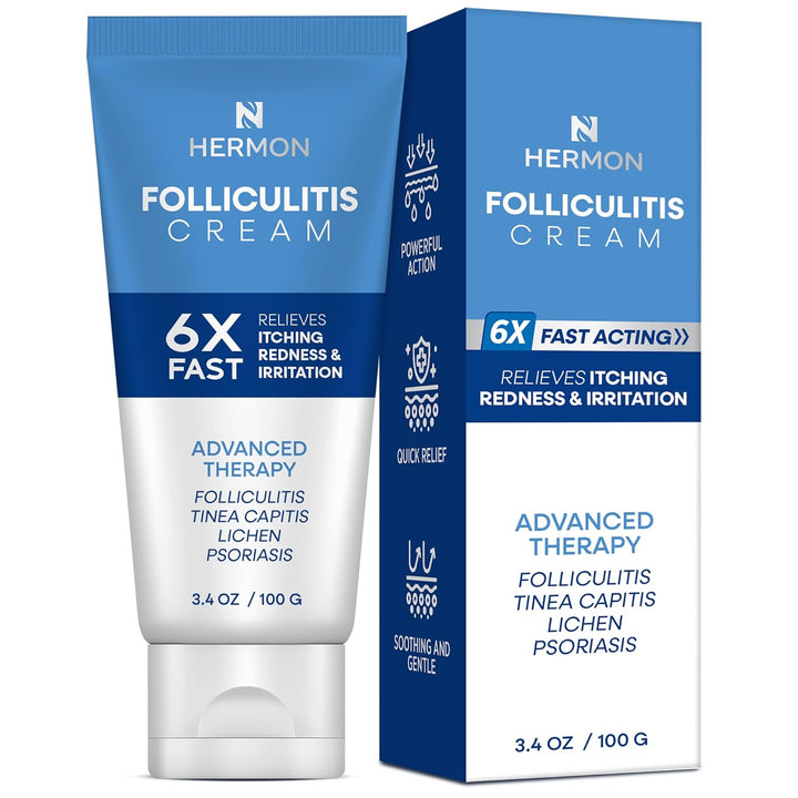 Hermon Folliculitis Treatment Cream – Natural & Organic Cream for Scalp, Face, and Body – 100g