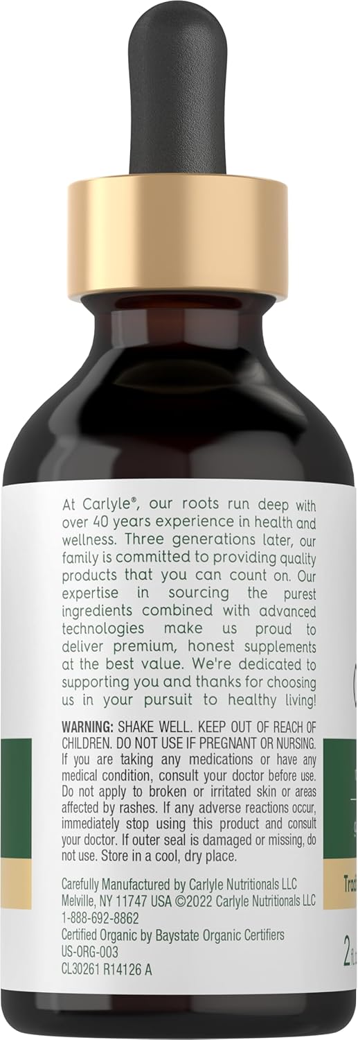 Carlyle Organic Oil of Oregano Liquid Drops - 34mg Wild Mediterranean Blend (2 fl oz)
