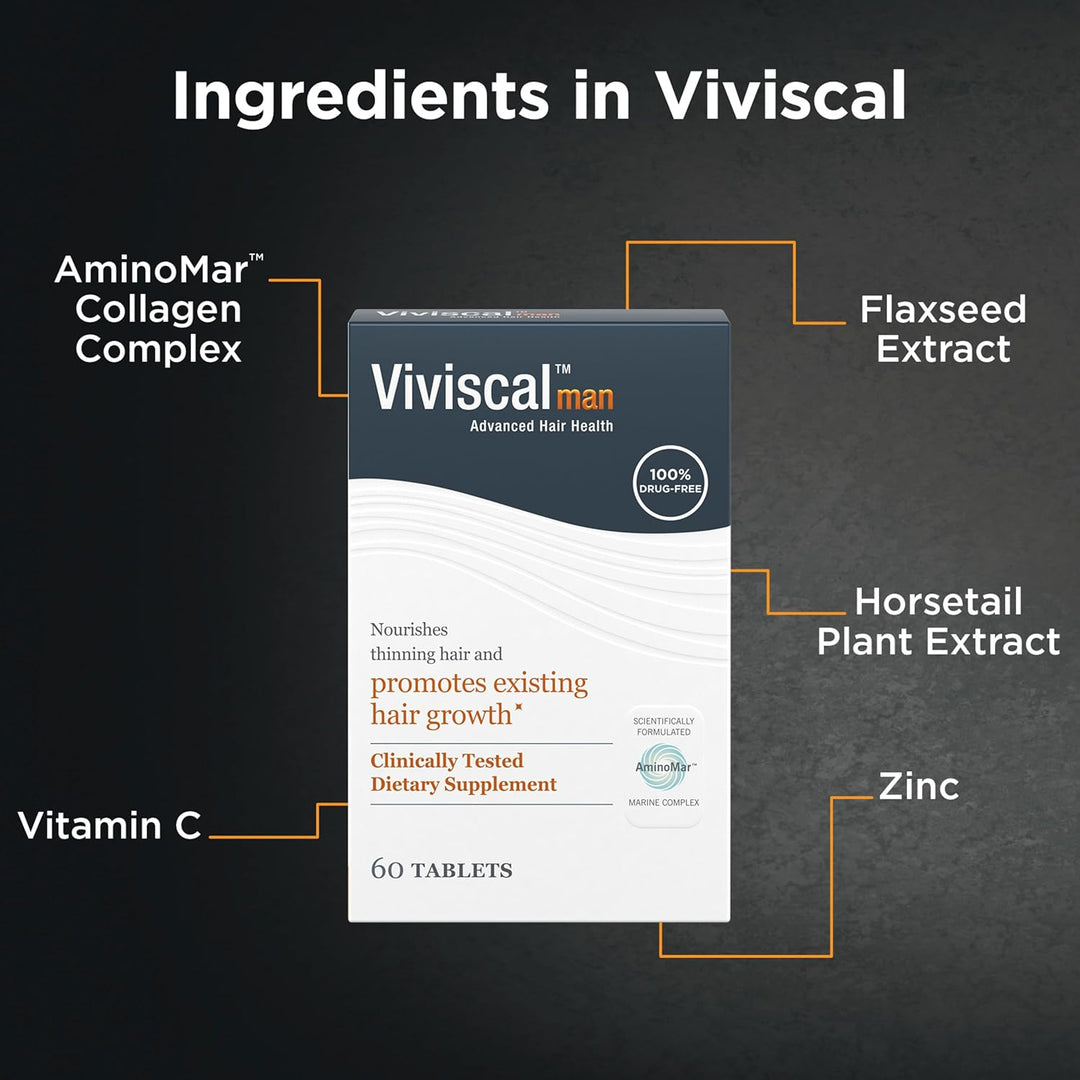 Viviscal Men Hair Growth Supplements for Men - 60 Tablets
