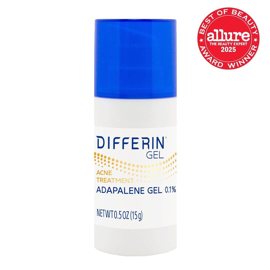 Differin Acne Gel Gentle Skin Care for Acne Prone Sensitive Skin, 15g Tube (Packaging May Vary)