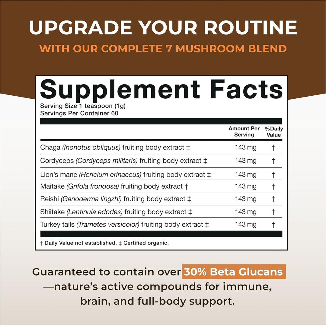 Sacred 7 Organic Mushroom Powder Blend