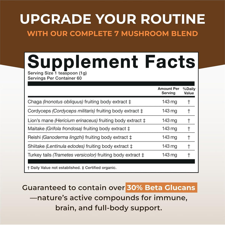 Sacred 7 Organic Mushroom Powder Blend