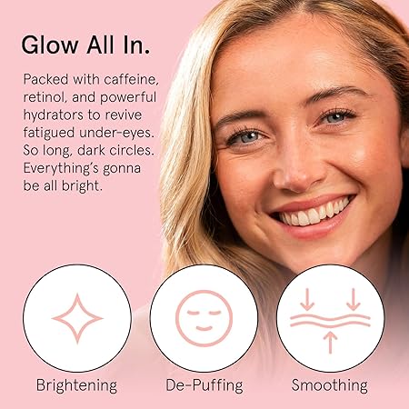 grace & stella Retinol & Caffeine Under Eye Serum – Hydrating Eye Cream with Niacinamide & Peptides for Puffiness & Fine Lines (15ml)