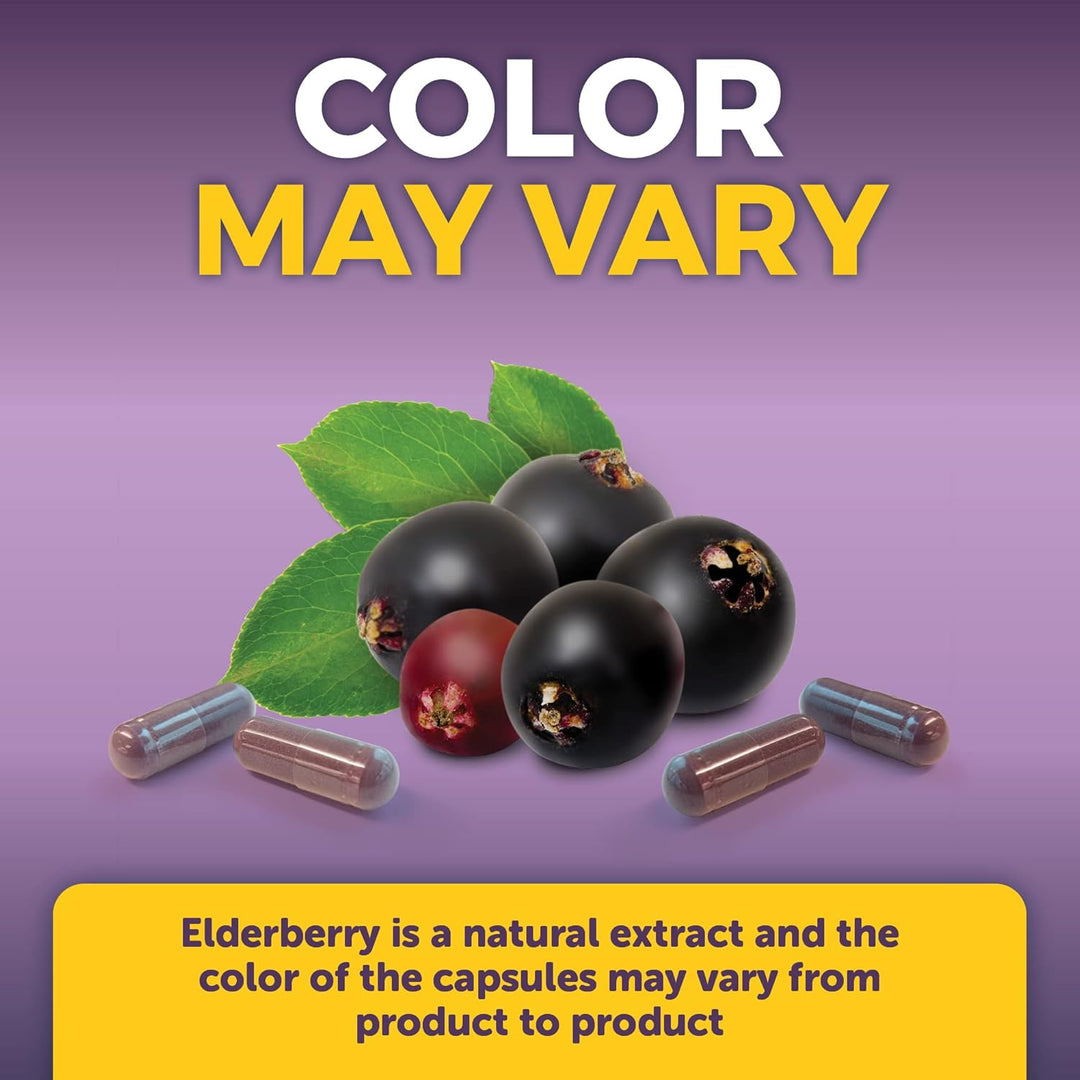 Viva Naturals 5-in-1 Elderberry Supplement with Zinc, Vitamin C & D3 5000 IU (2-Month Supply)