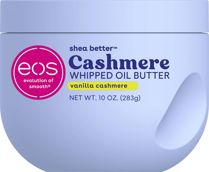 eos Cashmere Whipped Oil Body Butter – Vanilla Cashmere, 10oz | Deep Moisture for Dry Skin