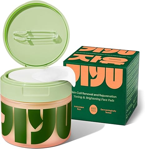 JiYu Premium Korean Toner Pads (100 Count) - Advanced Anti-Aging & Dark Spot Treatment | Infused with Potent Snail Mucin, Centella Asiatica & Niacinamide | Luxurious K-Beauty Skincare for Radiant, Youthful "Glass Skin"