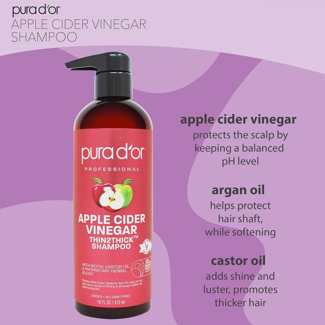 PURA D'OR Apple Cider Vinegar Thin2Thick