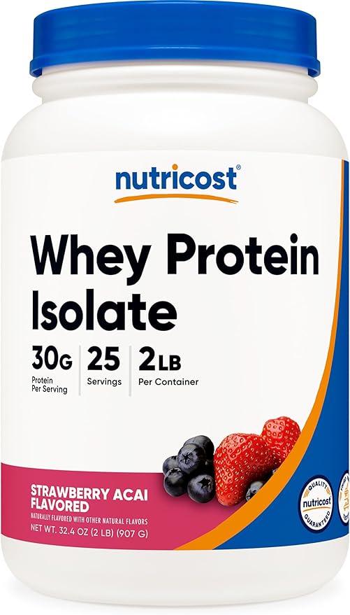 Nutricost Whey Protein Isolate, 2 lb, 25 Servings
