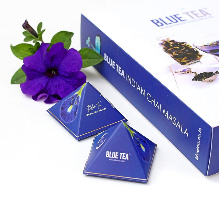 Blue Masala Tea – Butterfly Pea Flower Blend | 100% Natural Herbal Wellness Tea