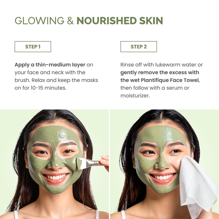 Plantifique Korean Clay Mask | Hydrating Mud Mask with Avocado & Superfoods | Vegan & Dermatologist Tested | 100ml
