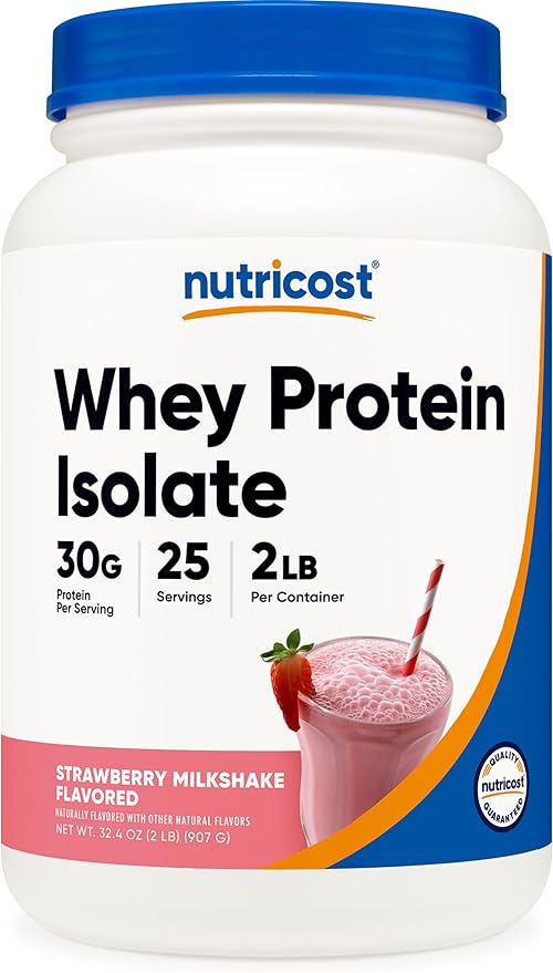 Nutricost Whey Protein Isolate, 2 lb, 25 Servings