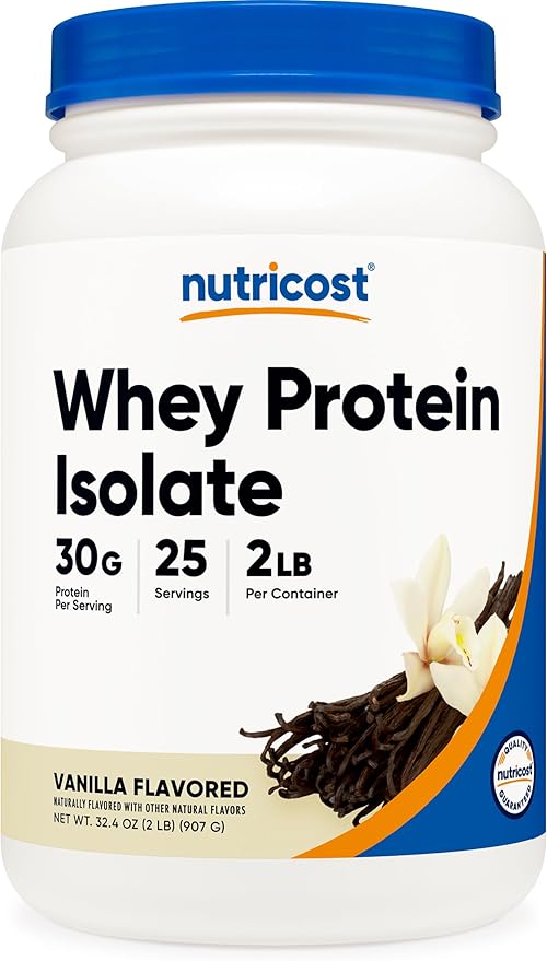 Nutricost Whey Protein Isolate, 2 lb, 25 Servings