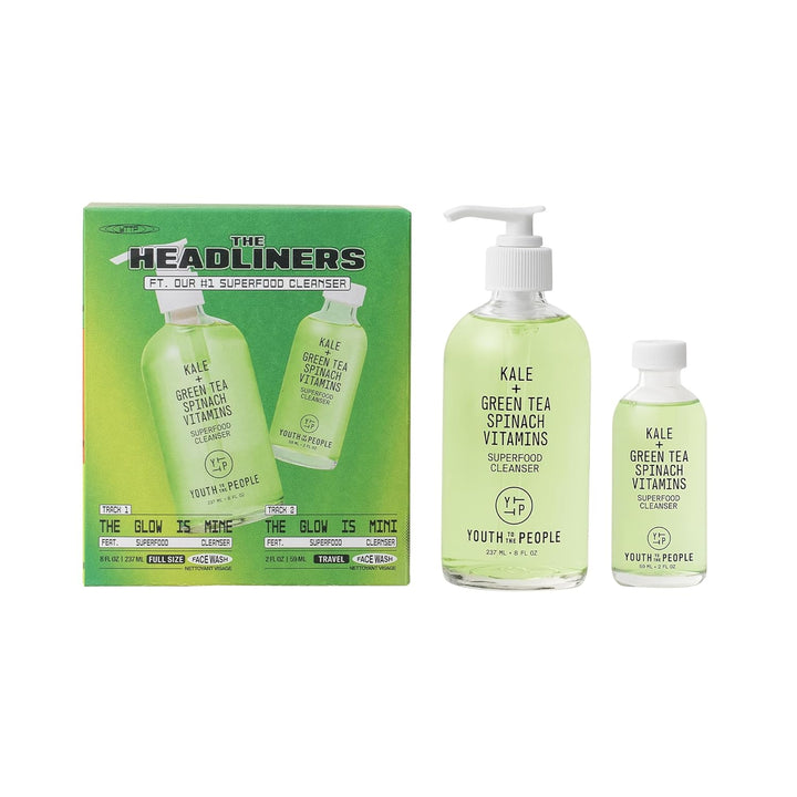 Superfood Facial Cleanser with Kale & Green Tea – Daily Face Wash for Clean & Fresh Skin