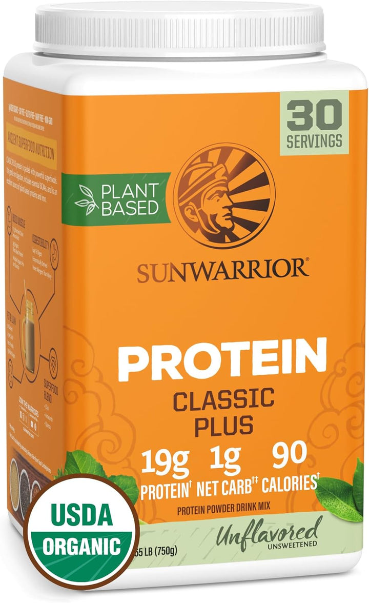 Sunwarrior Clean Vegan Protein Powder | Organic Plant-Based Protein with Superfood Blend |