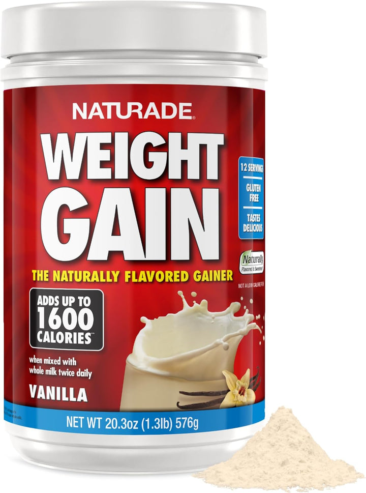 Naturade Weight Gain Nutrition Drink Mix – High Calorie Protein with Vitamins & Minerals – 20.3 oz