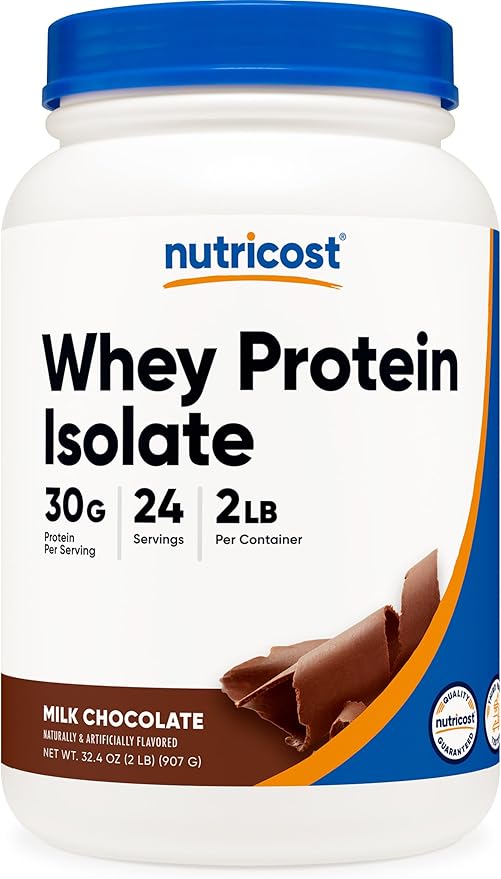 Nutricost Whey Protein Isolate, 2 lb, 25 Servings