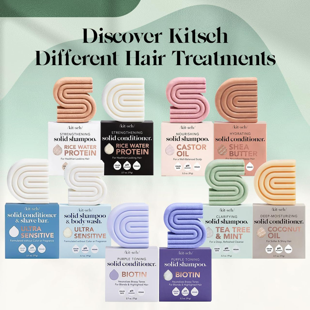 Kitsch Rosemary & Biotin Shampoo & Conditioner Bar Set (2 Pack)