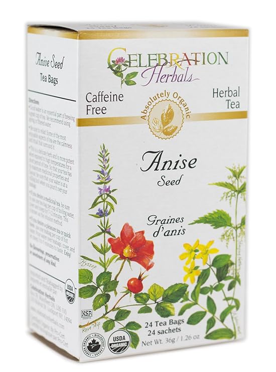 Celebration Herbals Organic Anise Seed Tea, 24 Herbal Tea Bags – Caffeine Free