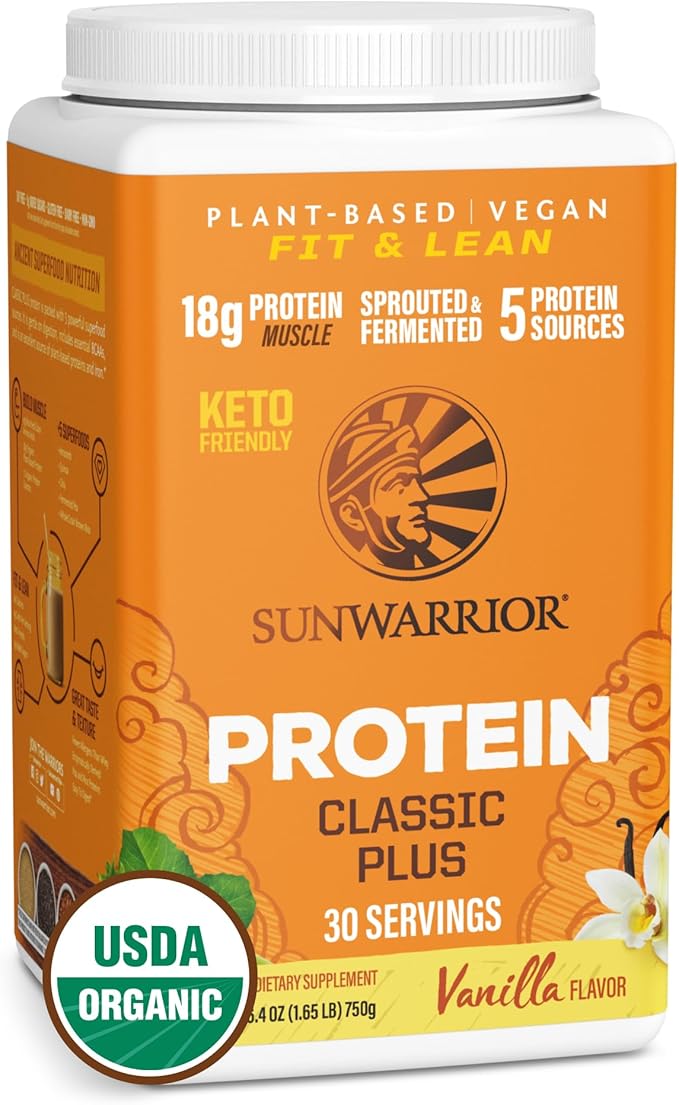 Sunwarrior Clean Vegan Protein Powder | Organic Plant-Based Protein with Superfood Blend |